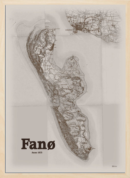 Fanø anno år 1875 | retro plakat fra din HjemEgn | hurtig levering og høj kvalitet [køb nu] 