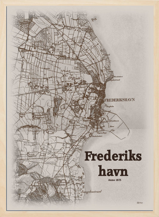 Frederikshavn anno år 1875 | retro plakat fra din HjemEgn | hurtig levering og høj kvalitet [køb nu] 