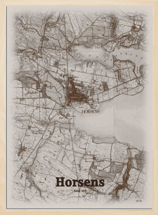 Horsens anno år 1875 | retro plakat fra din HjemEgn | hurtig levering og høj kvalitet [køb nu] 