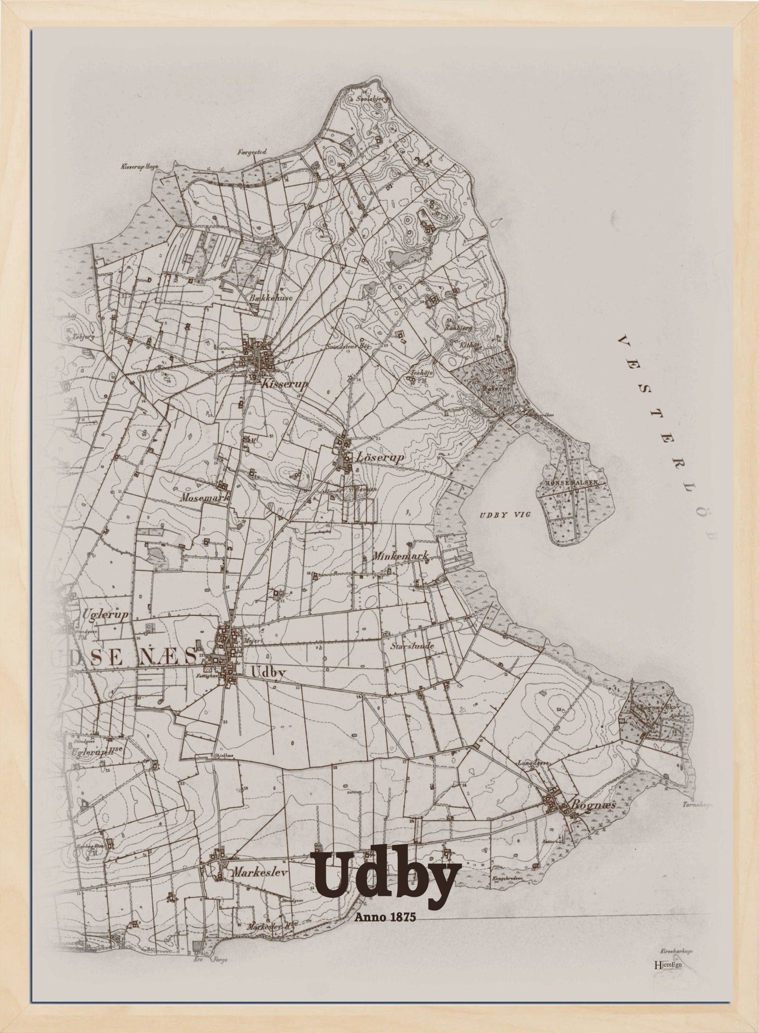 Udby 1875 - HjemEgn Nostalgi plakat - Hjemegn