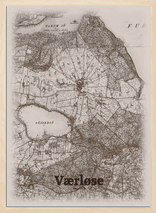 Værløse 1875 - HjemEgn Nostalgi plakat - Hjemegn