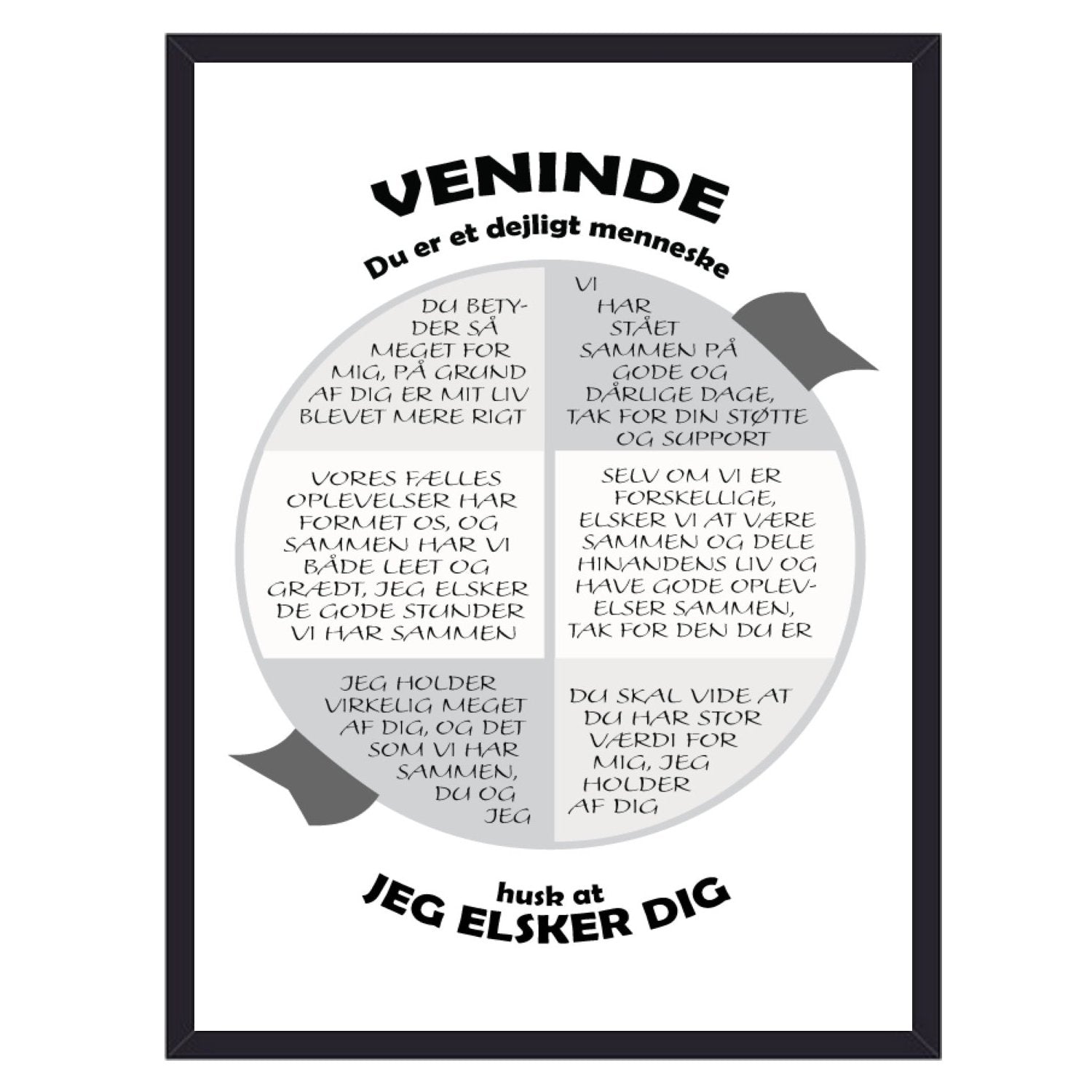 veninde personlig citat plakat