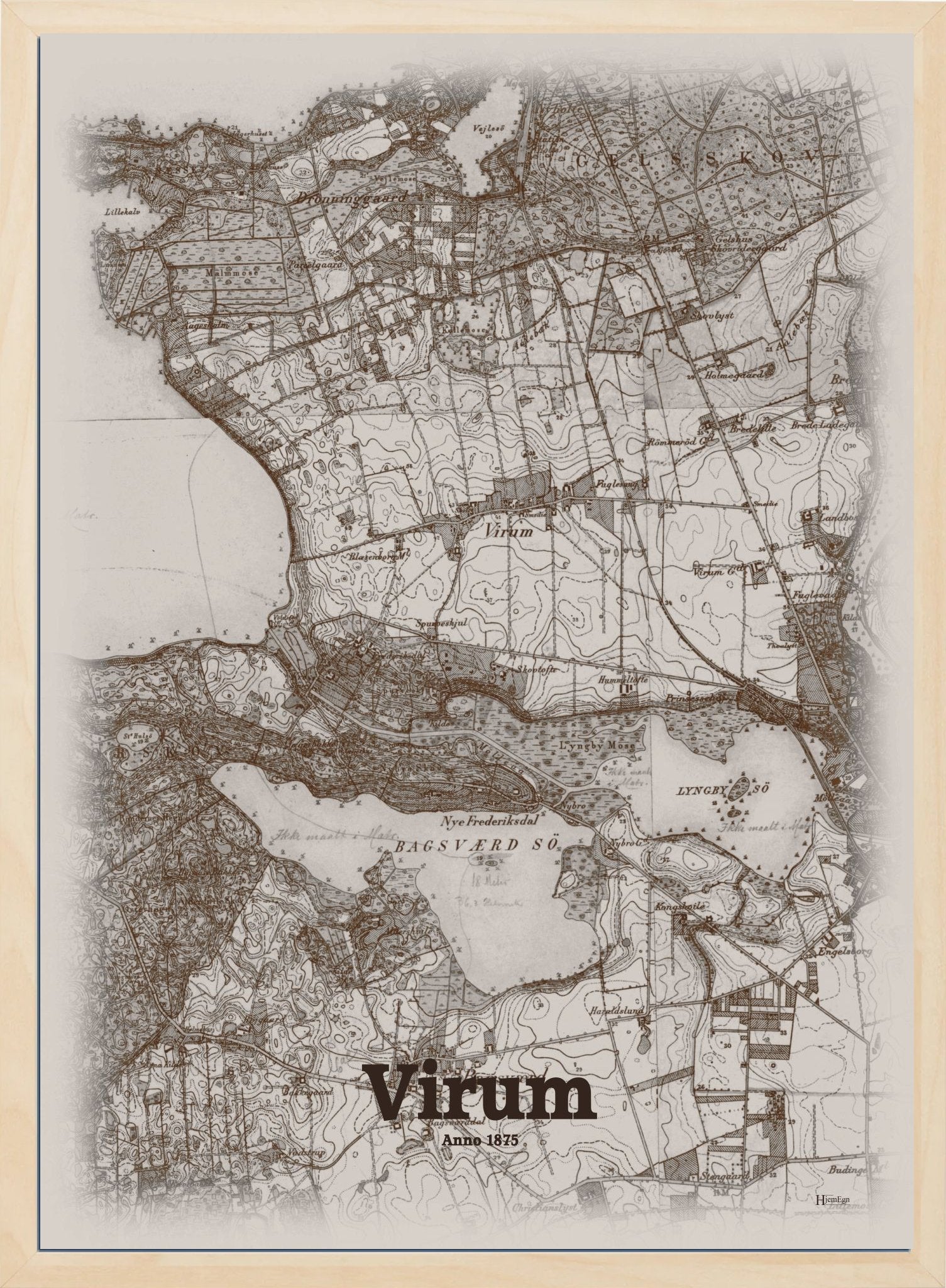 Virum 1875 - HjemEgn Nostalgi plakat - Hjemegn